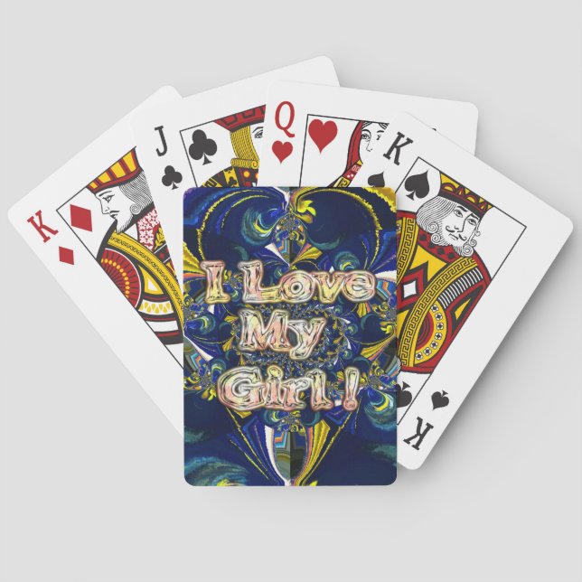 Personalisieren Sie Ihre Liebe Unendlichkeit: Ich  Spielkarten (Rückseite)