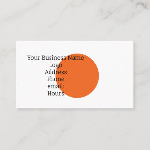 Personalisieren Sie Ihre Visitenkarte Orange Orb