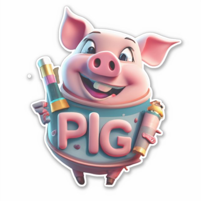 Personalisieren Sie Ihre Welt mit Schweineklebern Aufkleber (Vorderseite)