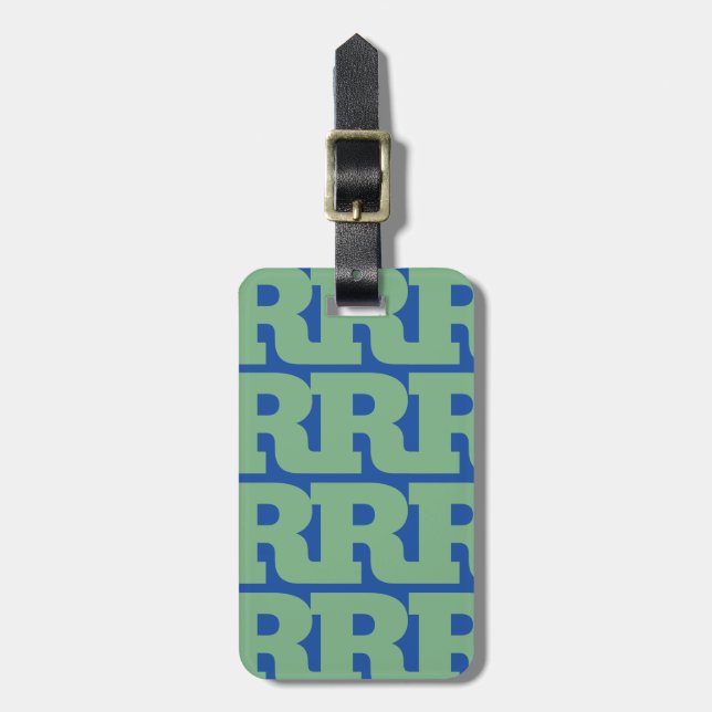 Personalisieren Sie Ihren Brief, Fettes Monogramm- Gepäckanhänger (Vorderseite vertikal)