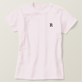 Personalisieren Sie Ihren Lieblingsbrief Besticktes T-Shirt