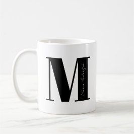 Personalisieren Sie Ihren Namen mit Buchstabe M Kaffeetasse