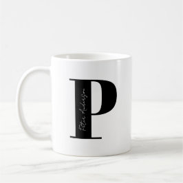 Personalisieren Sie Ihren Namen mit Buchstabe P Kaffeetasse