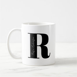 Personalisieren Sie Ihren Namen mit Buchstabe R Kaffeetasse