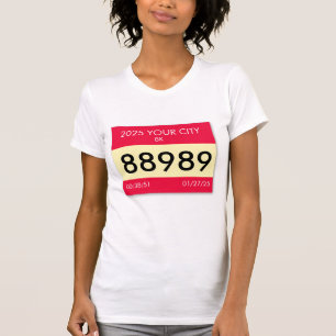 Personalisieren Sie Ihren Rennpass auf einem einzi T-Shirt