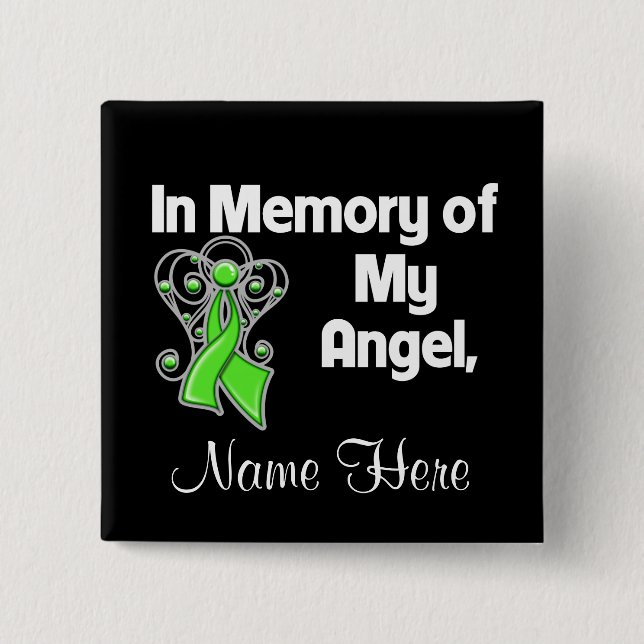 Personalisieren Sie im Gedächtnis Angel Non-Hodgki Button (Vorderseite)