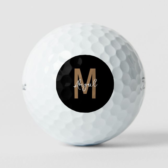 Personalisieren Sie Individuelle Name Monogram Tit Golfball (Vorderseite)