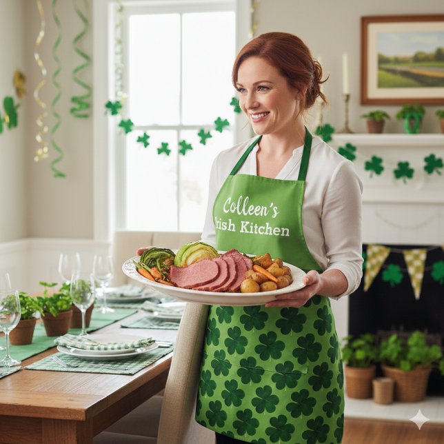 Personalisieren Sie Irish Kitchen St Patrick's Day Schürze (Von Creator hochgeladen)