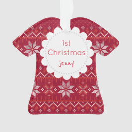 Personalisieren Sie Jenny's 1. Weihnachtsfest-Foto Ornament