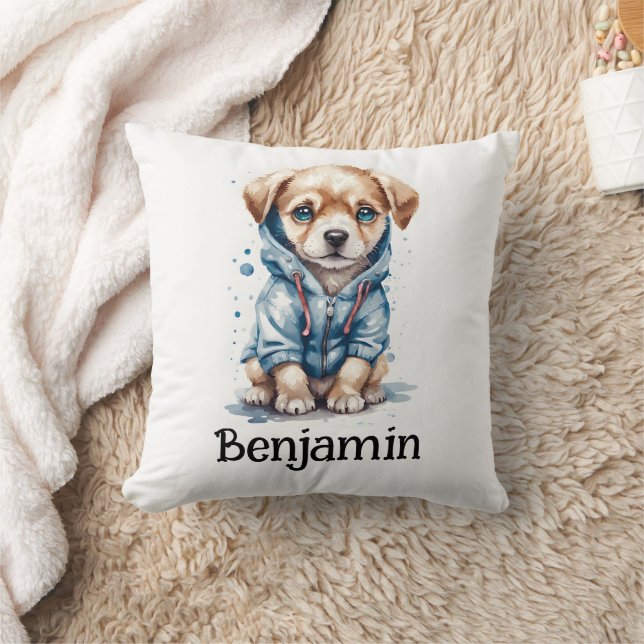 Personalisieren Sie Kinderzimmer Kids Room Puppy D Kissen (Decke)