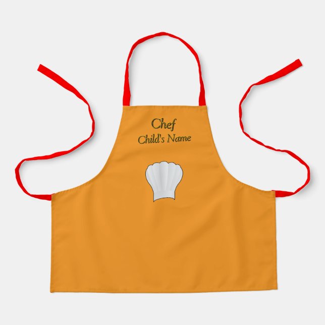 Personalisieren Sie Koch Kids Orange Craft Schürze (Vorderseite)