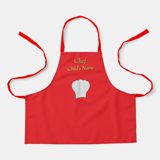 Personalisieren Sie Koch Kids Red Craft Schürze (Vorderseite)