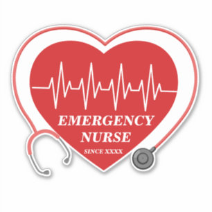 Personalisieren Sie Krankenschwester Liebe Herz EK Aufkleber