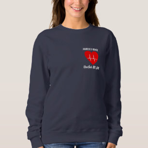 Personalisieren Sie Krankenschwestern Rock Herz Li Sweatshirt