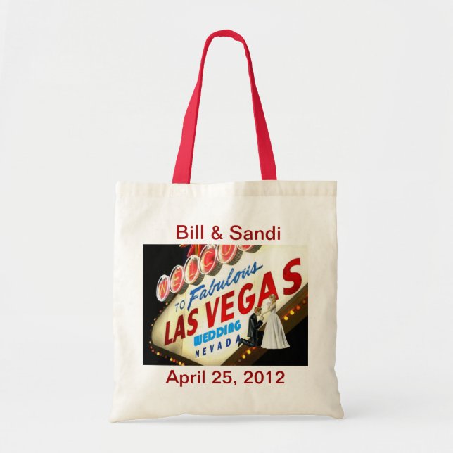 Personalisieren Sie Las Vegas Wedding Bag Tragetasche (Vorne)