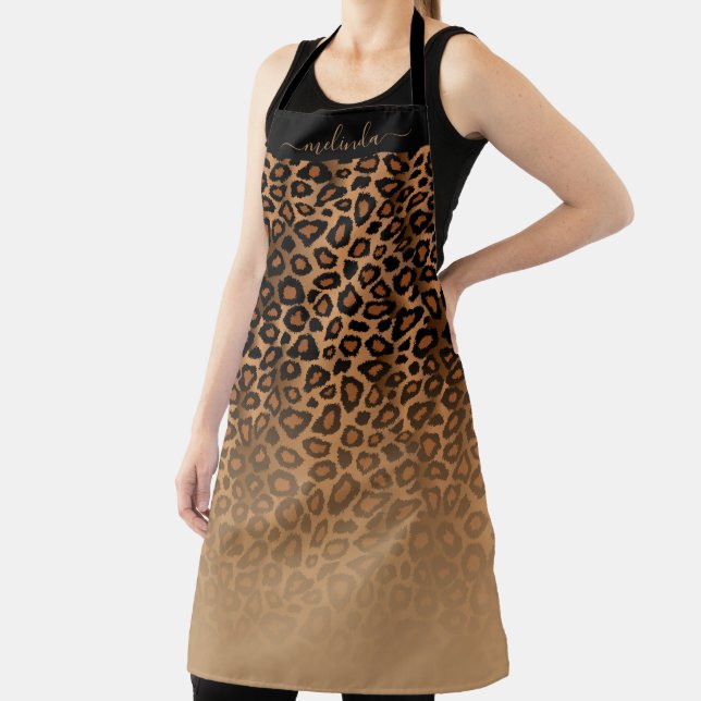 Personalisieren Sie Leopard Ombre Animal Print Schürze (InSitu)