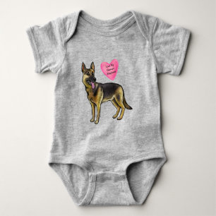 Personalisieren Sie Liebe meinen deutschen Schäfer Baby Strampler