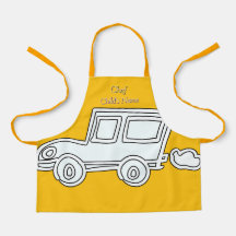 Personalisieren Sie lustige Autos Kinder Yellow Cr