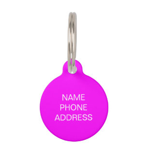 Personalisieren Sie magenta dog pet name ID Haustiermarke