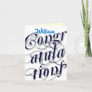 Personalisieren Sie Minimal große Druckgratulation Karte