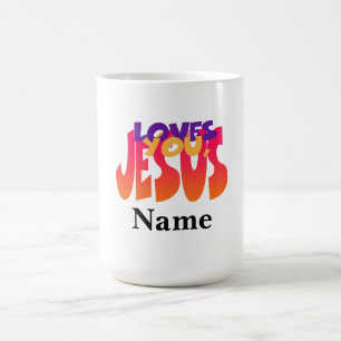 Personalisieren Sie mit dem Namen Jesus Lieben Sie Kaffeetasse