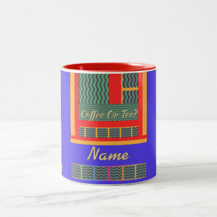 Personalisieren Sie mit einem Namen Kaffee oder Te Zweifarbige Tasse