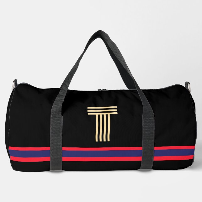 Personalisieren Sie mit Ihrem anfänglichen roten S Duffle Bag (Vorderseite)