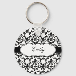 Personalisieren Sie mit Ihrem Namen Damask Schlüss Schlüsselanhänger