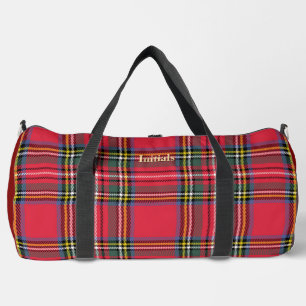 Personalisieren Sie mit Ihren Initialen Rot Karier Duffle Bag