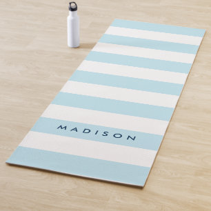 Personalisieren Sie mit Name Preppy Blue & White S Yogamatte