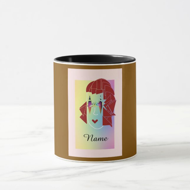 Personalisieren Sie Mocha Brown Glare Fun Tasse (Zentrum)