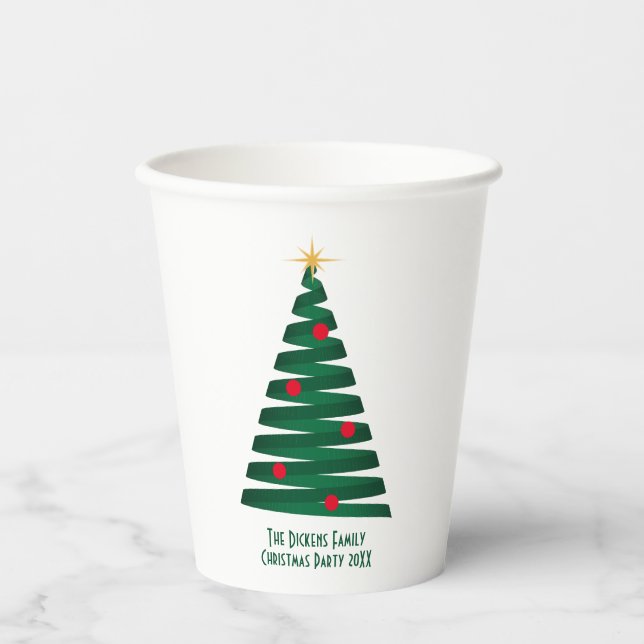 Personalisieren Sie "Mod" Graphic Christmas Tree P Pappbecher (Vorderseite)