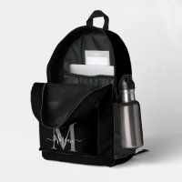 Personalisieren Sie Monogram Initial Name Black
