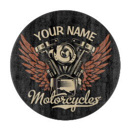 Personalisieren Sie Motorradfahrer Garage Schneidebrett