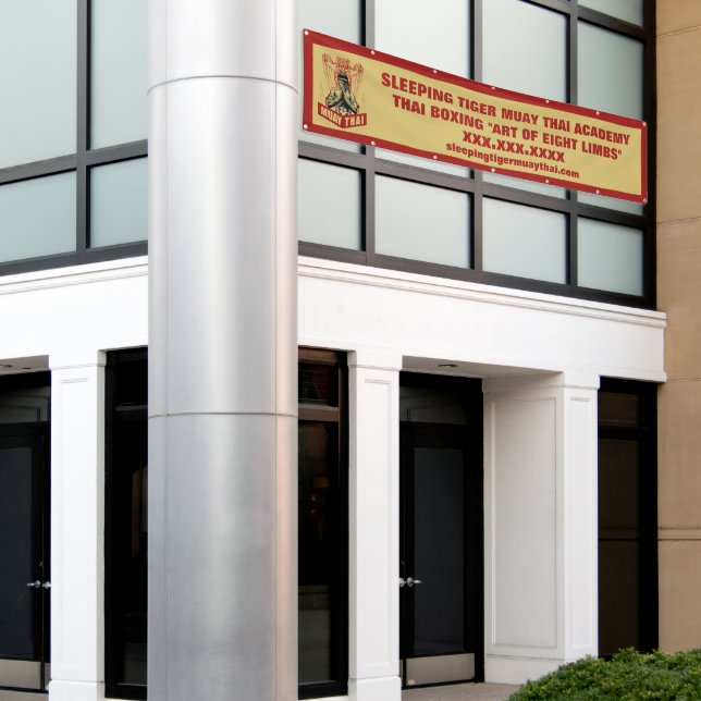 Personalisieren Sie Muay Thai Martial Arts School  Banner (Äußeres Gebäude)