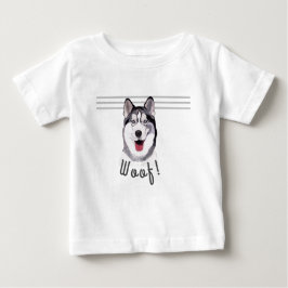 Personalisieren Sie Nachrichten Siberian Husky Bab Baby T-shirt