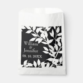 Personalisieren Sie Name, Datum Stilvoll Schwarz u Geschenktütchen