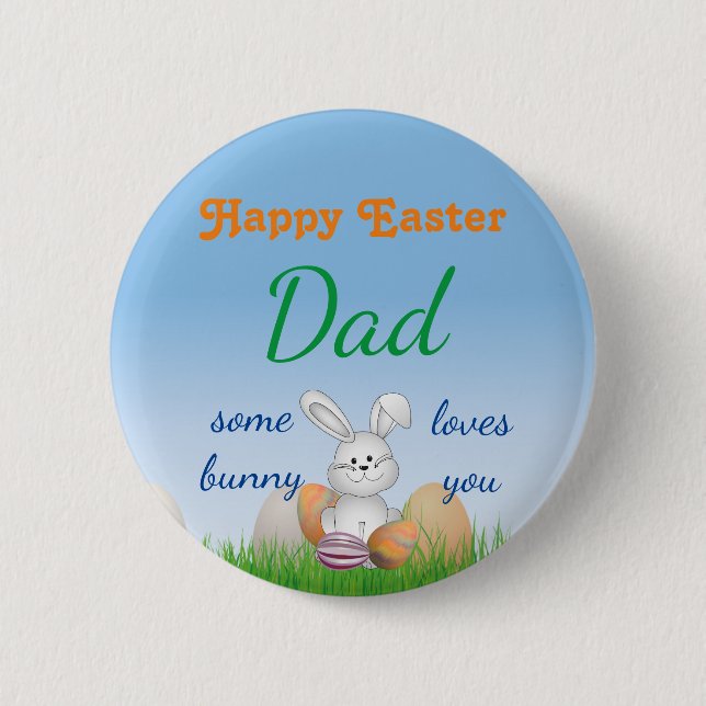 Personalisieren Sie Name Happy Oaster einige sonni Button (Vorderseite)