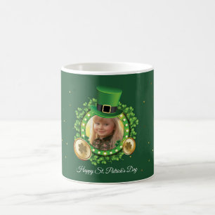 Personalisieren Sie Name und Foto St. Patrick's Da Kaffeetasse