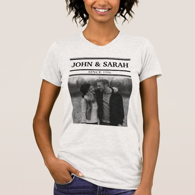 Personalisieren Sie Name und Foto T-Shirt (Vorderseite)