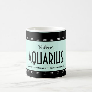 Personalisieren Sie Namensfarbe AQUARIUS Geburtsta Kaffeetasse