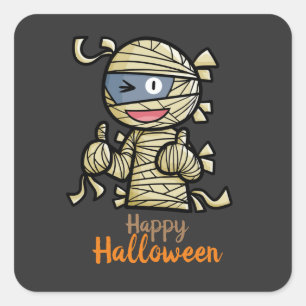 Personalisieren Sie Niedliche Happy Mummy Square S Quadratischer Aufkleber