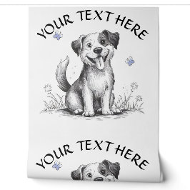 Personalisieren Sie Niedliche Hunde und blaue Schm Tapete