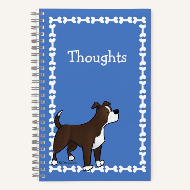 Personalisieren Sie Niedliche Labrador Hunde Knoch Notizbuch (Vorderseite)