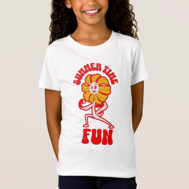 Personalisieren Sie Niedliche Sommerzeit-Spaß-Kind T-Shirt (Vorderseite)