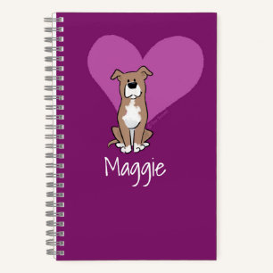 Personalisieren Sie Niedlicher Staffy Lab Hund Her Notizbuch