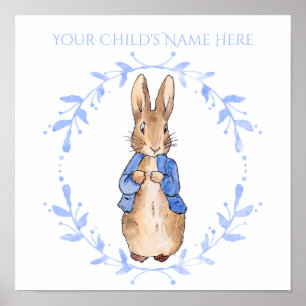 Personalisieren Sie Peter Rabbit mit Kindernamen Poster