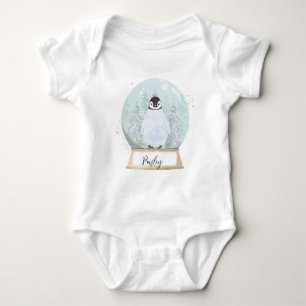 Personalisieren Sie Pinguin Weihnachten Baby Strampler