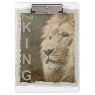 Personalisieren Sie Pop Art Picture Lion Head Klemmbrett