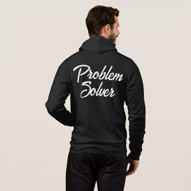 Personalisieren Sie PROBLEM SOLVER Men Funny Gift  Hoodie (Schwarz voll)